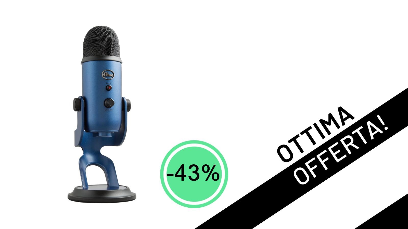 Il leggendario microfono Logitech G Blue Yeti è in offerta a un prezzo mai visto!