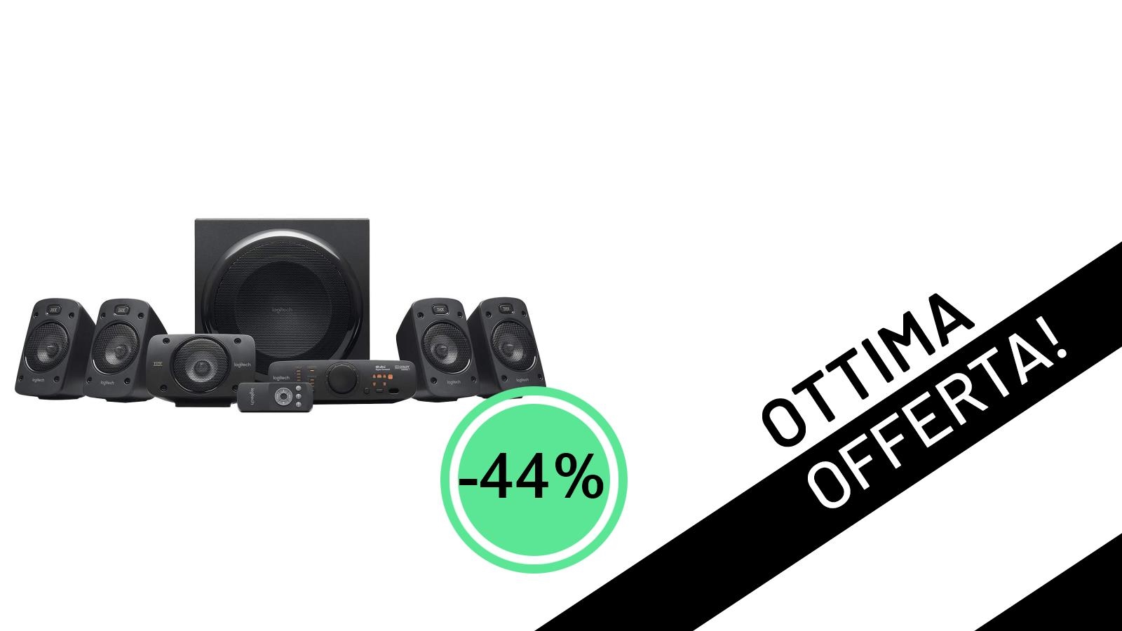 Logitech Z906 5.1: L'Audio Surround Definitivo Scontato del -44% a soli 246,99€!