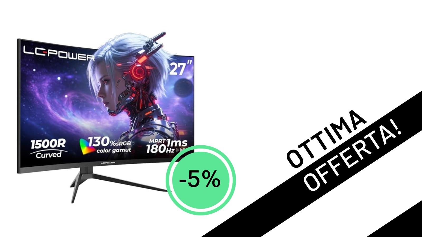 LC-Power LC-M27FC: Il Monitor Gaming Curvo da 27" a un prezzo incredibile su Offerta!
