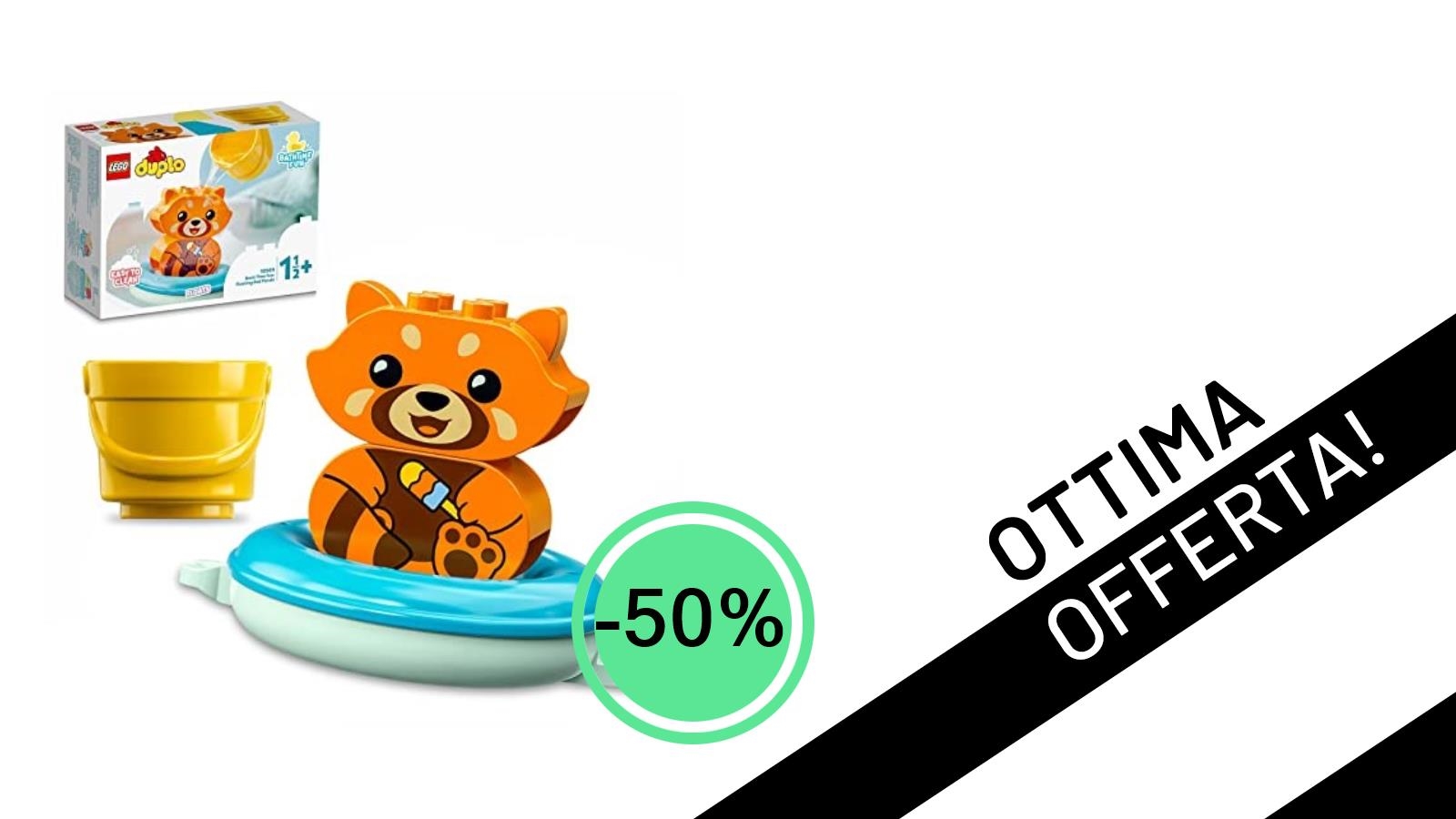Affare Imperdibile! Il LEGO DUPLO Ora del Bagnetto Panda Rosso Galleggiante Scontato del 50% a soli 5€!