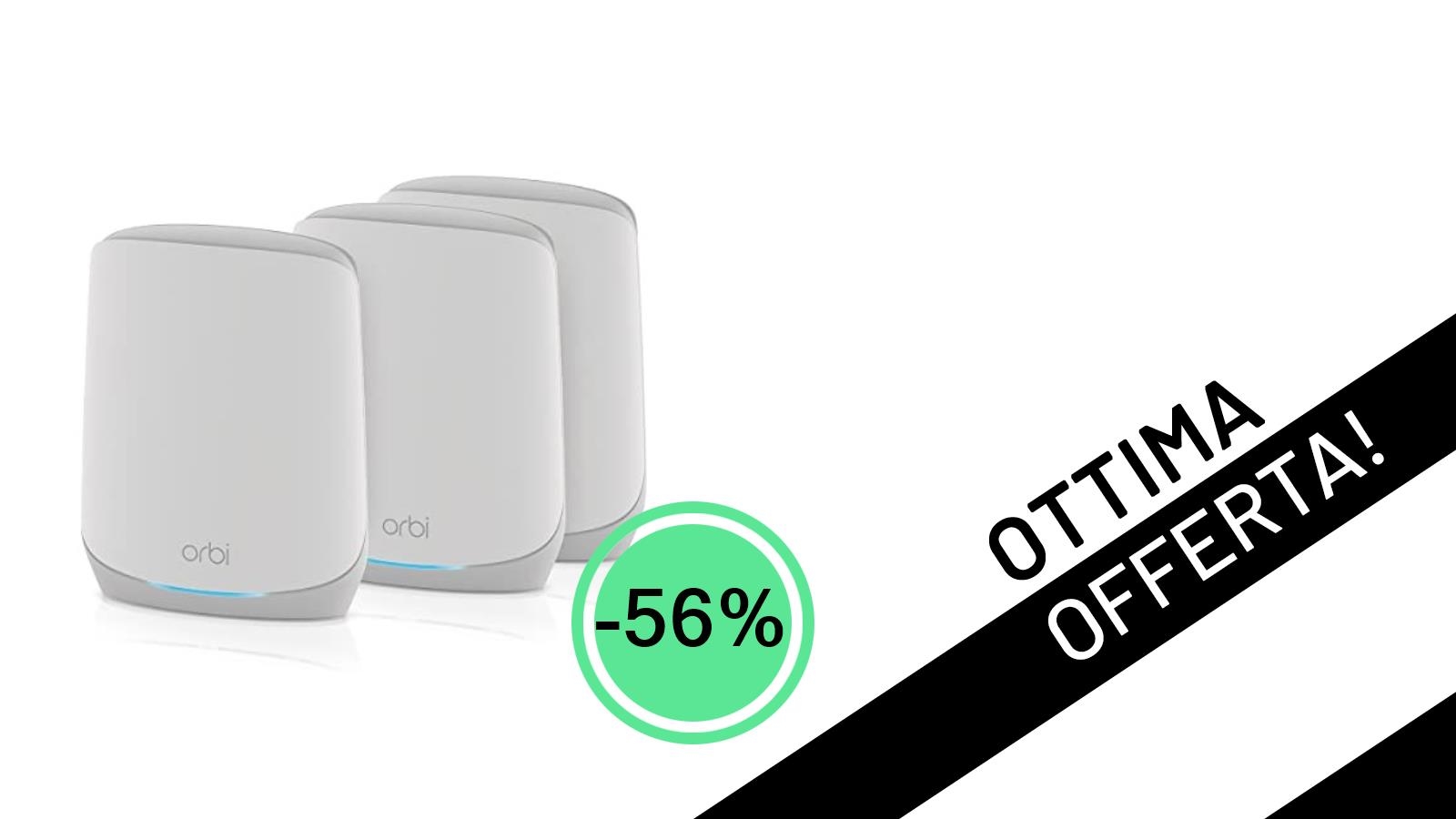 NETGEAR Orbi WiFi Mesh AX5400: Copertura Totale e Velocità Estrema con uno Sconto Incredibile del 56%!