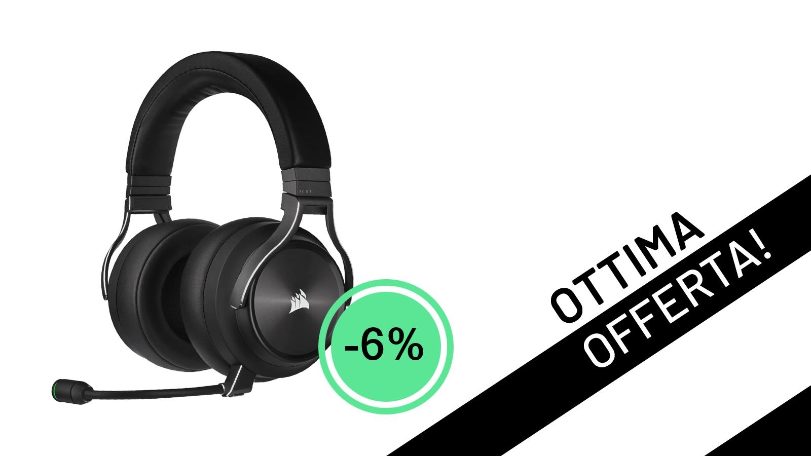 Le Cuffie Corsair VIRTUOSO RGB WIRELESS XT Nere in Offerta: Qualità Premium a 159,99€!