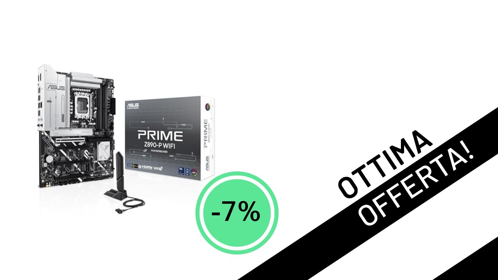 Offerta Lampo: la Scheda Madre ASUS Intel PRIME Z890-P WIFI Scontata del 7% a soli 204,89€!