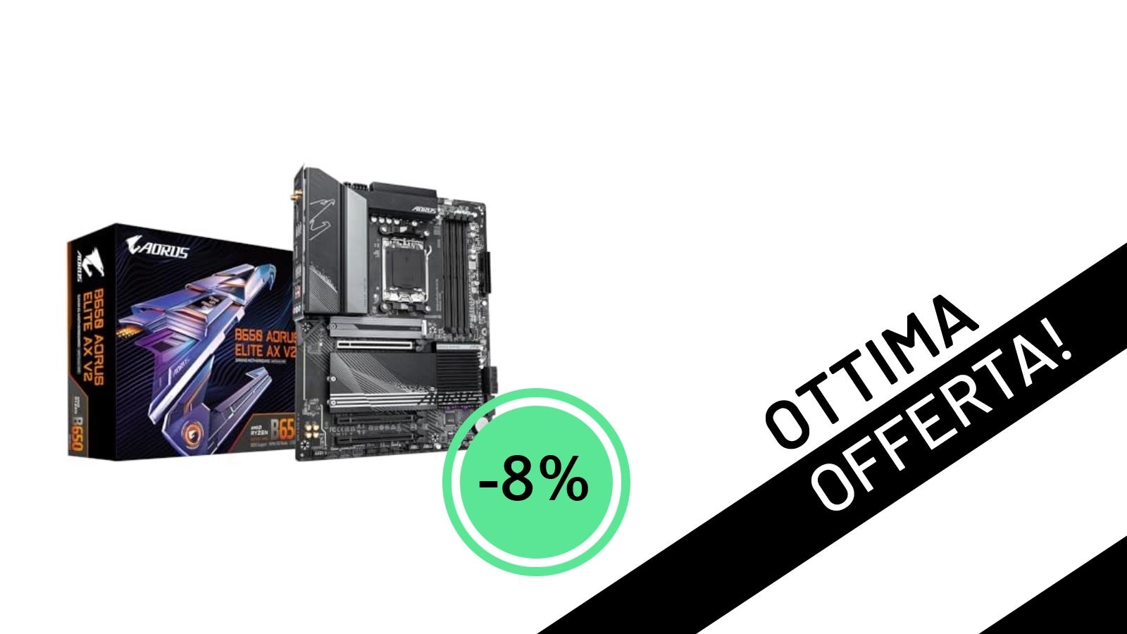 Sconto Imperdibile: GIGABYTE B650 AORUS ELITE AX V2 a soli 184,00€ per la tua build Ryzen 9000!