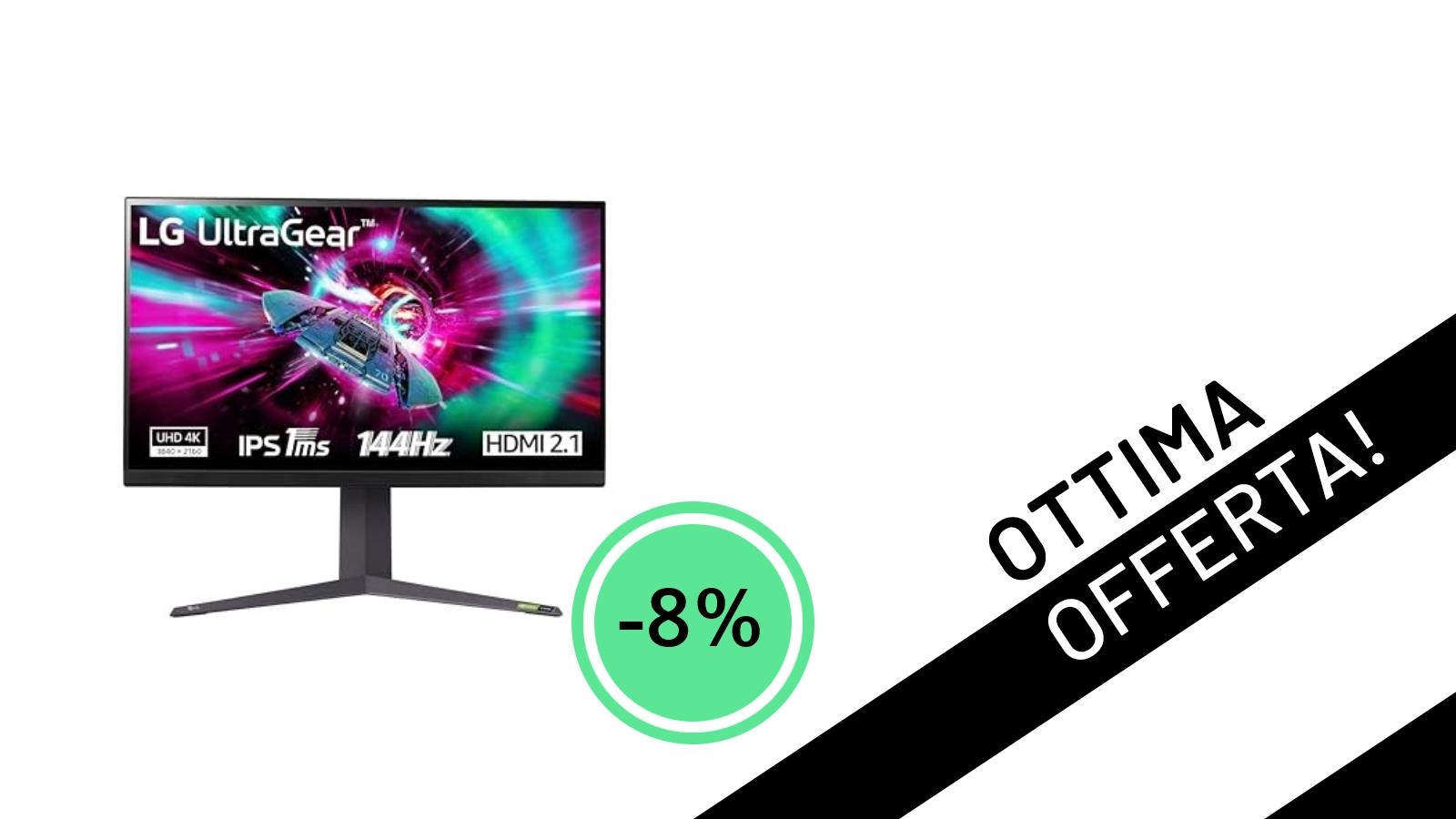 LG UltraGear 32GR93U: Il Monitor Gaming 4K da 32" con 144Hz e 1ms in Offerta Imperdibile!