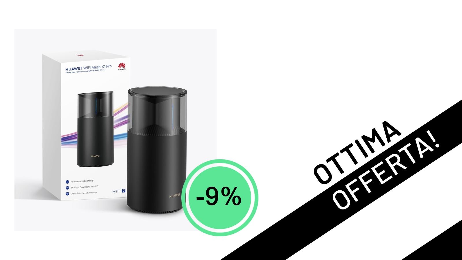 Rivoluziona la Tua Connessione Domestica con HUAWEI WiFi Mesh Router X1 Pro: Wi-Fi 7 e Prestazioni al Top a Soli 99,99€