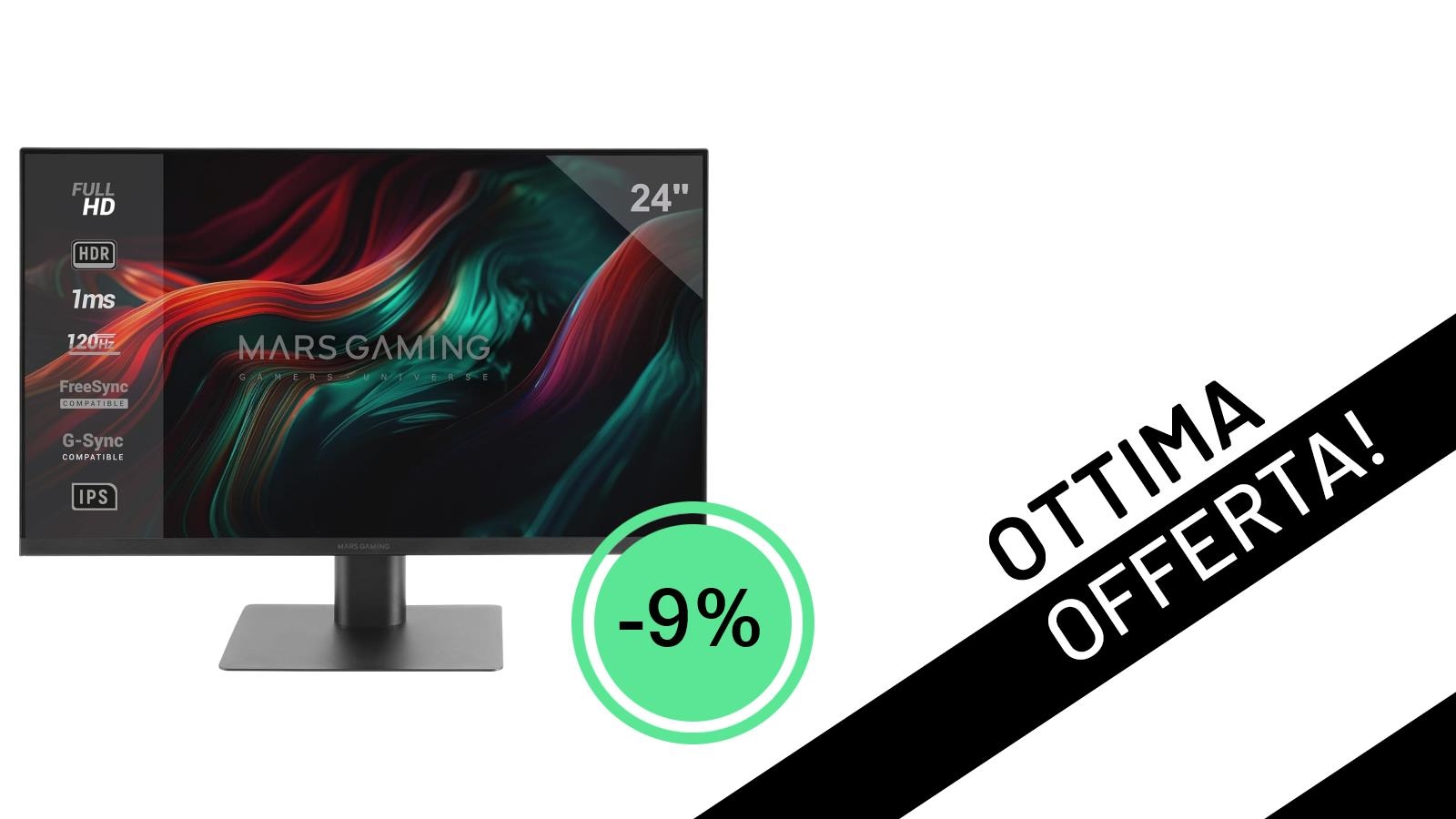Mars Gaming MV-24: Il Monitor Gaming 120Hz IPS a un Prezzo Sbalorditivo, Solo 110,90€!